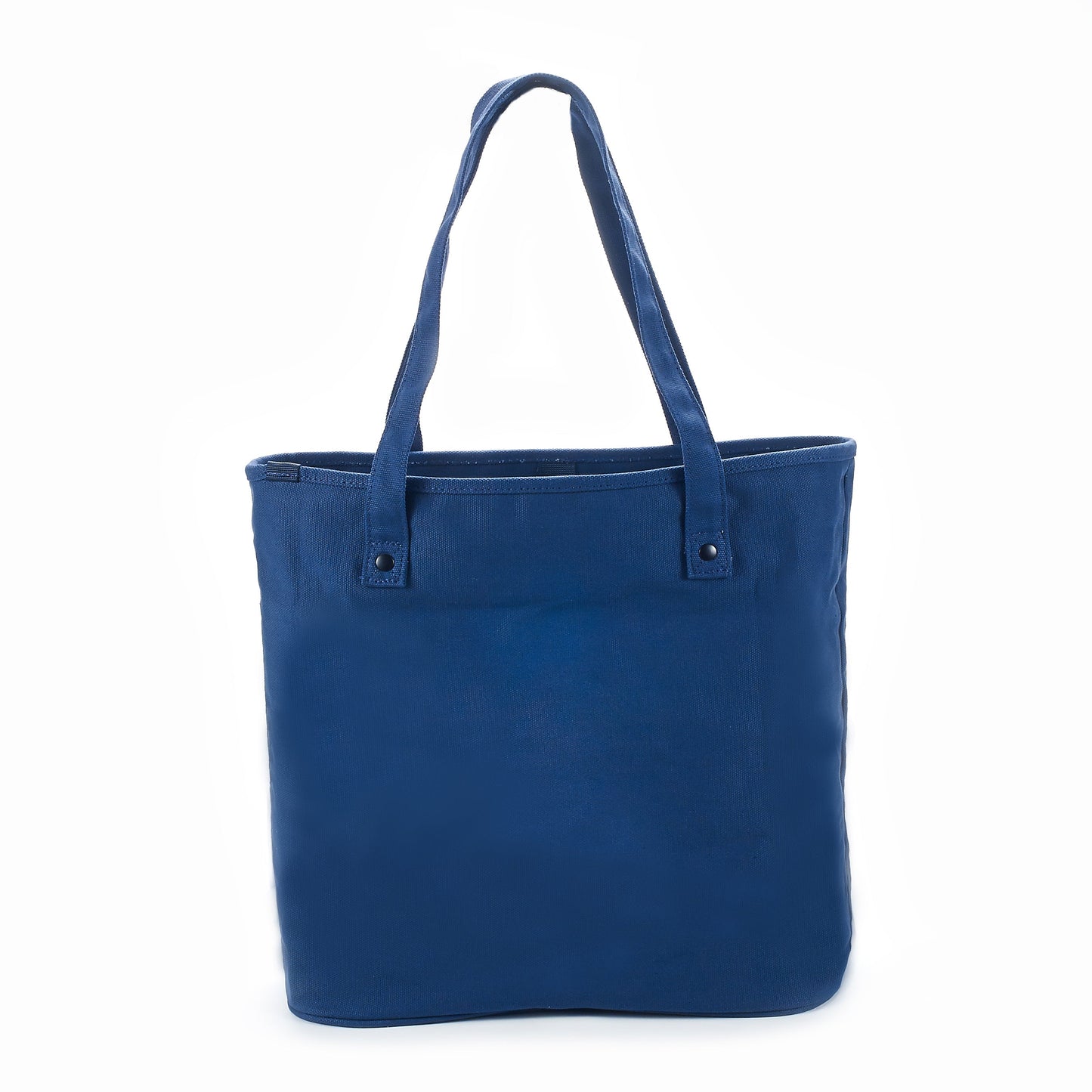 The ARTI Navy Tote Bag by ARTI is a spacious, eco-friendly cotton tote with two shoulder straps. Plain navy in color, it stands upright against a white background and features no visible designs, logos, or decorations.