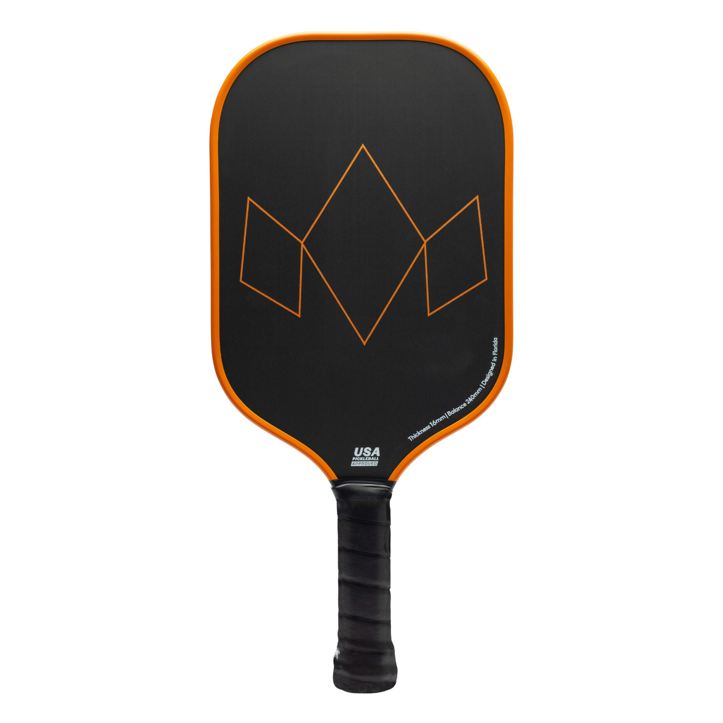 The Diadem Sports Warrior Edge pickleball paddle features a bold crown design, ideal for players who want both standout style and top-notch performance.