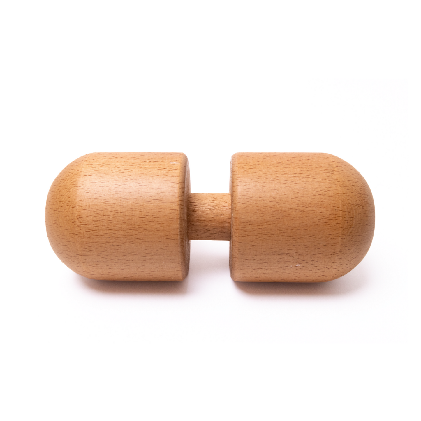 The Moment Balance Board - Landscape by Moment Pickleball is crafted from Canadian Maple, featuring a smooth, polished light brown surface with visible grain and two rounded ends joined by a thick handle, photographed on a white background.