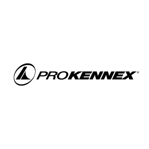 Black and white ProKennex logo with a stylized triangular sail shape inside a circle to the left, followed by the bold text “PROKENNEX” in uppercase font.
