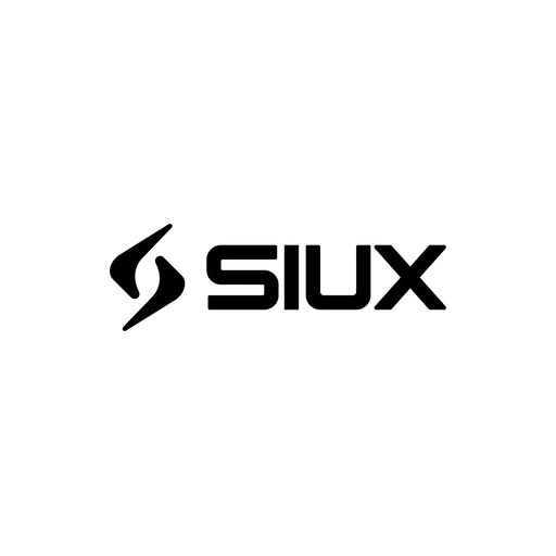Bold black text SIUX in a modern, sans-serif font is placed beside an abstract, S-shaped black logo. Both are centered on a plain white background.