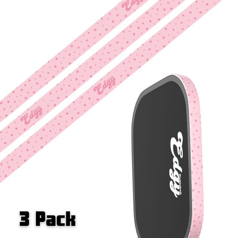 Mini Hearts Edge Tape (3 pack) - Pickleball Paddle Edge Tape