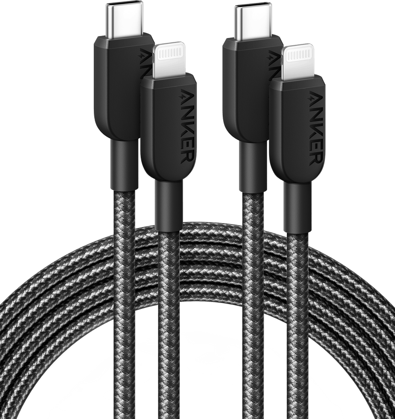 Anker 310 USB-C to Lightning Cable (6 ft, 2-Pack)