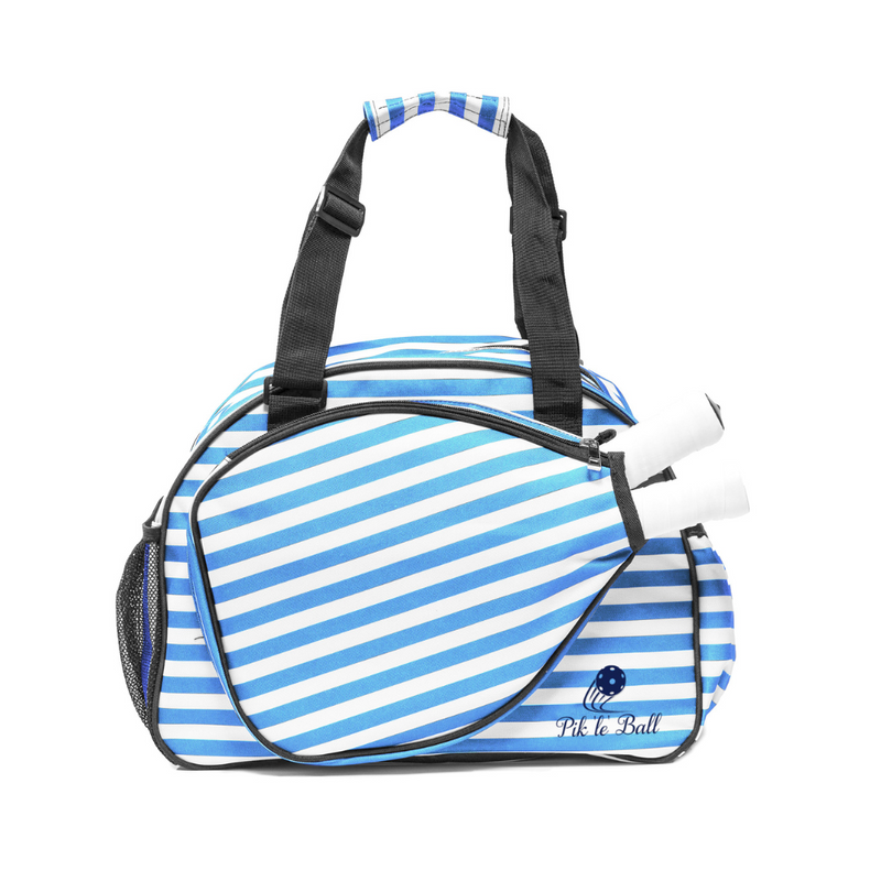 Stylish Stripe Premium Women's Pickleball Bag with Organizer Pockets and Carry Strap