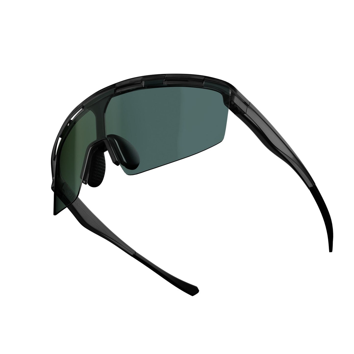 Dink Eyewear’s Captiva Pickleball Sunglasses feature a single continuous dark lens, sleek black arms, and rubberized nose pads for a minimalist, sporty look—all with UV protection and high-performance design.
