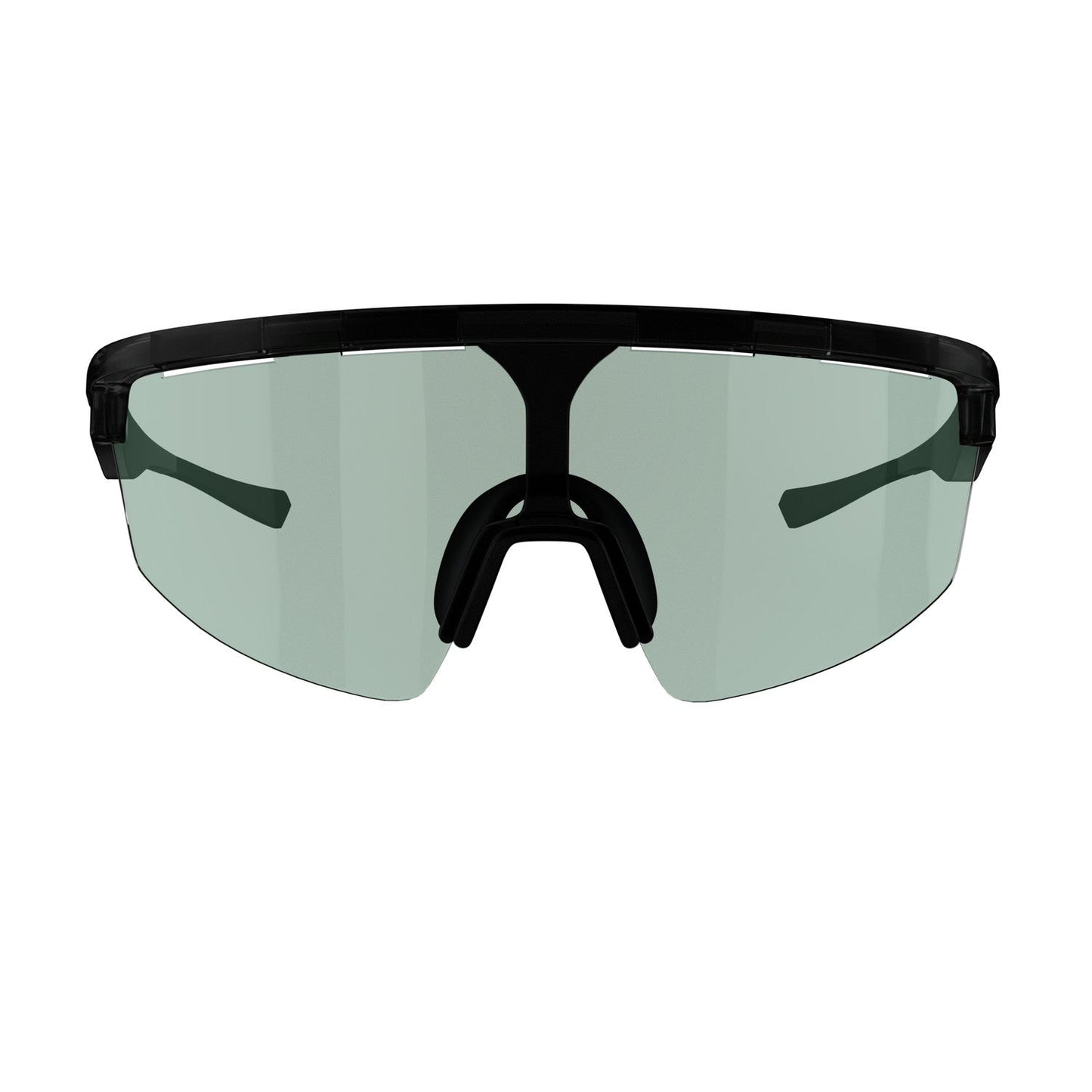 The Dink Eyewear Captiva Pickleball Sunglasses are sporty, wraparound performance eyewear with a single wide gray-tinted lens, black frame, integrated nose pads, and UV protection—ideal for athletic use.