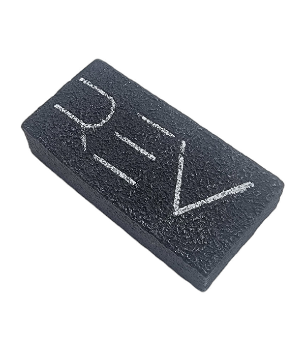 A single black Carbon Fiber Paddle Cleaner from REV Pickleball rests on a white background with "REV" written on top—ideal for cleaning raw carbon fiber pickleball paddles.