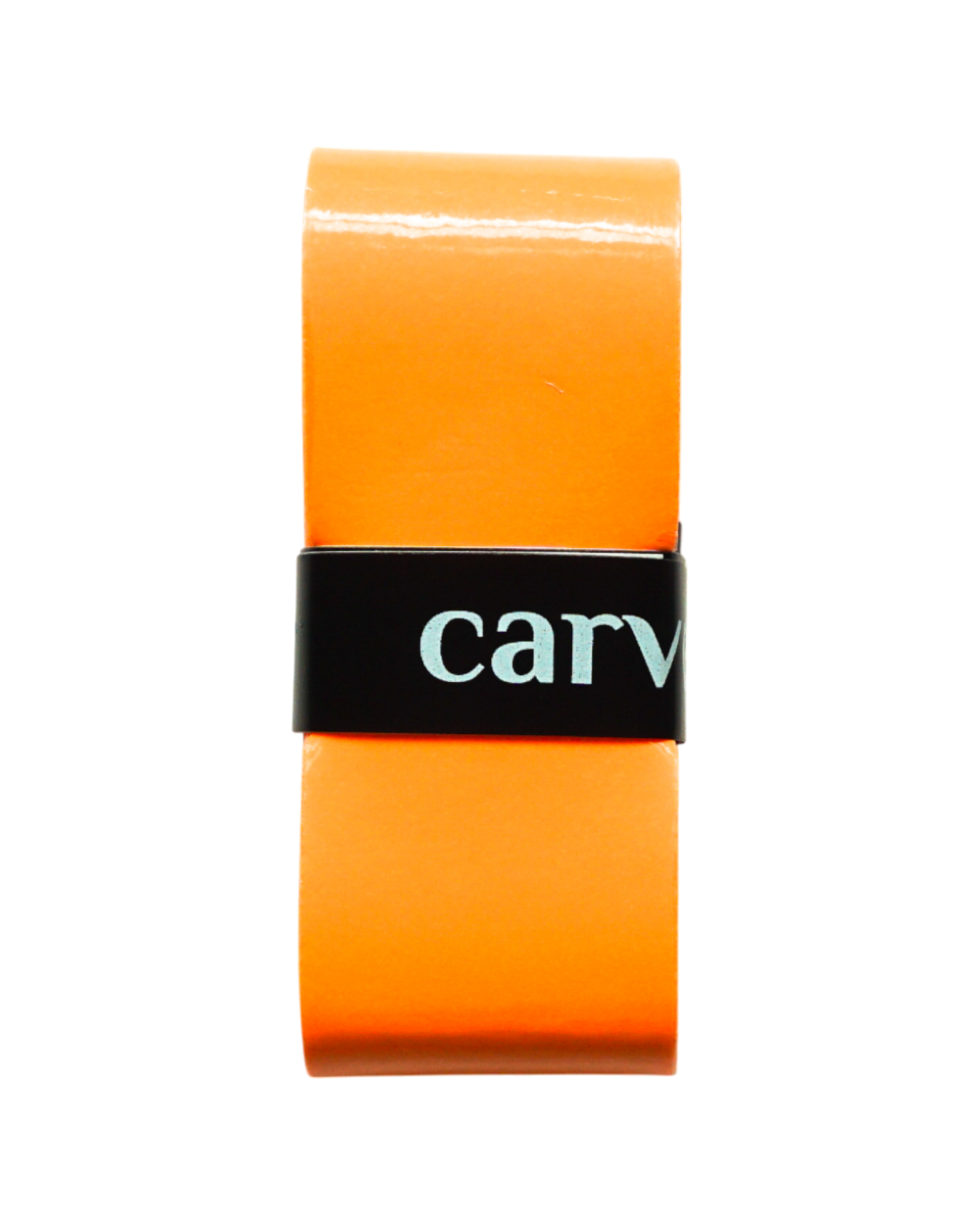 The Carve Sports Color Overgrip is an orange grip with a black band, perfect for any racket sport, offering a high-tack surface for superior hold.