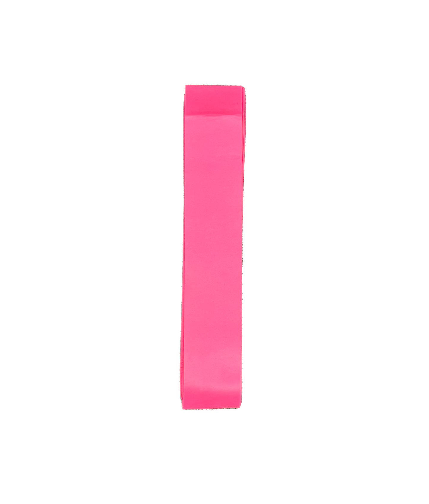 The Rally Titan Pickleball Over Grip is shown in bright pink with an anti-slip, flexible rubbery surface, looped in an oval shape and laying flat on a plain white background.
