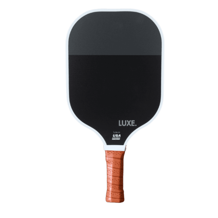 The Dipped - Leisure paddle by LUXE Pickleball features a honeycomb polymer core and durable fiberglass surface, making it ideal for pickleball enthusiasts.