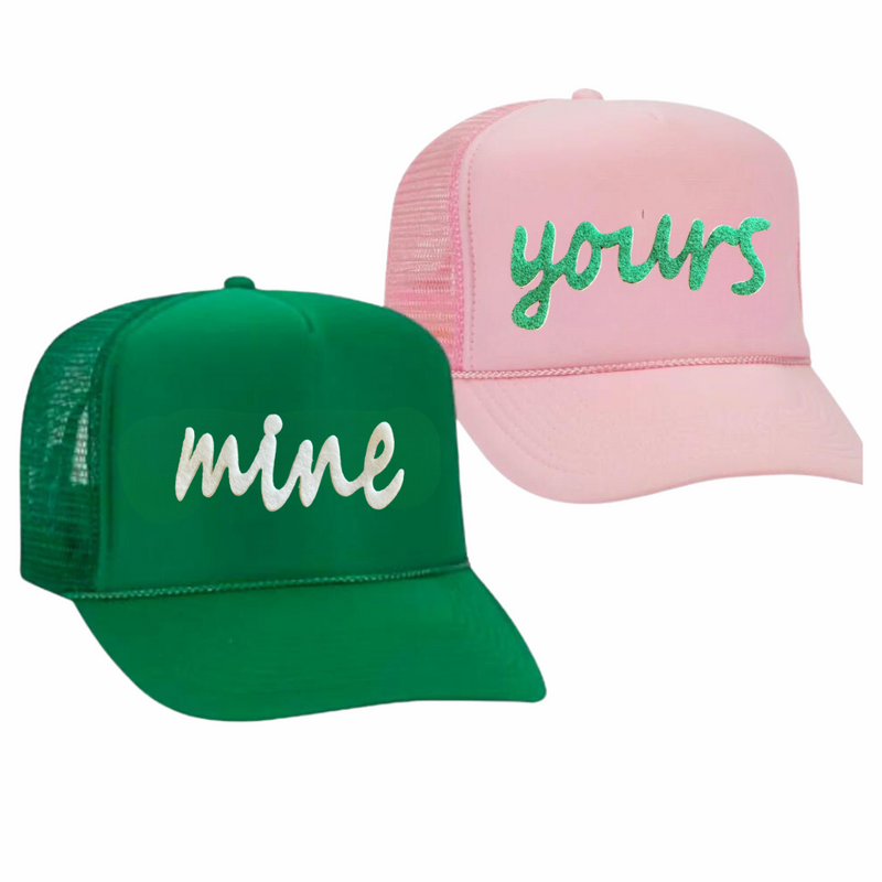Yours or Mine Trucker Hats