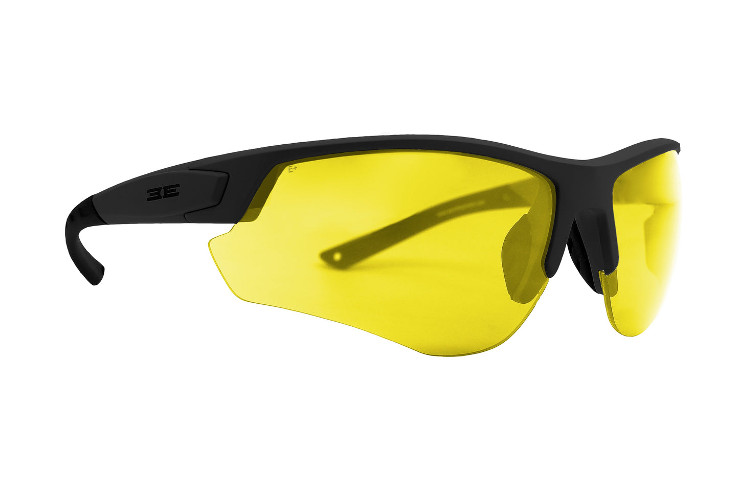 Epoch Eyewear’s Grunt Tactical Sport Sunglasses feature a black frame, large yellow-tinted lenses, and subtle “3E” branding. Their aerodynamic, sporty design is perfect for outdoor or athletic use by any USMC GRUNT on the go.