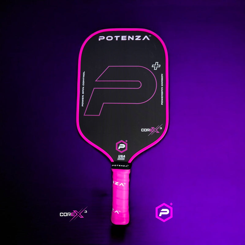 P+ PowerSpin Carbon COREx3 (Neon Pink, Elongated Face)