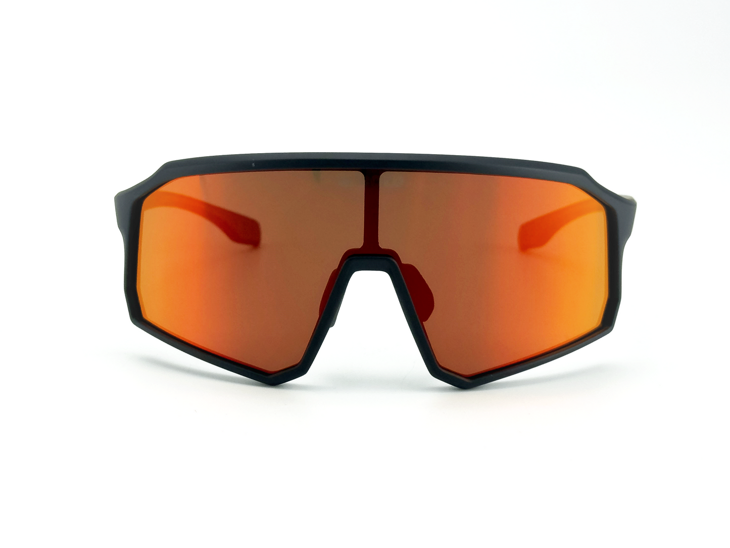 The BOLD Rippers Kids Sunglasses by boldouterwear feature an oversized black frame, single wraparound orange-tinted mirrored lens with UV400 protection and durable build—perfect for MTB, ski, and everyday style with a modern angular design.