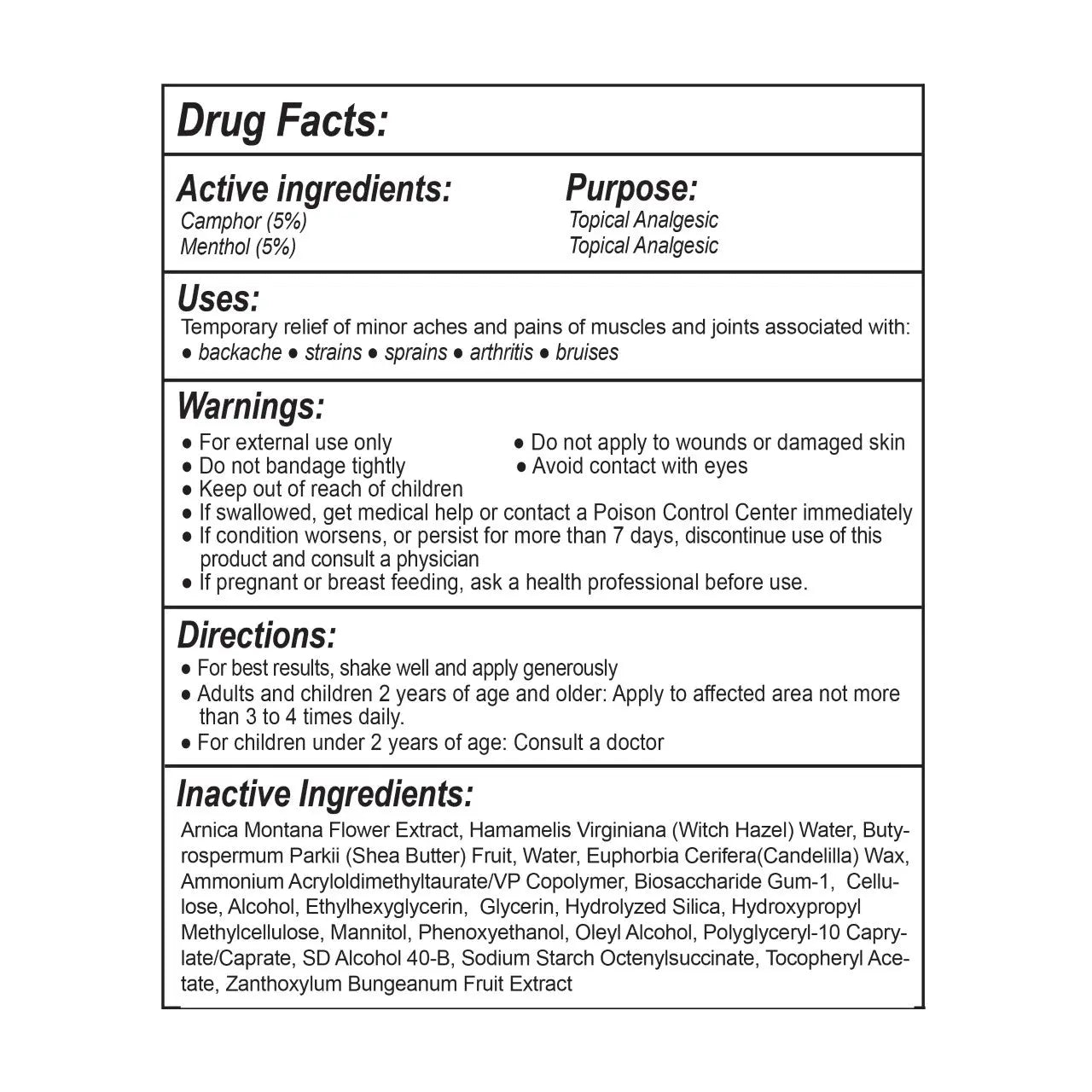 The KT Health Pain Relief Roll-On Gel by KT Tape has a drug facts label with active ingredients (camphor, menthol), purposes (topical analgesic), uses (muscle and joint pain relief), warnings, directions, and inactive ingredients in clear sections.