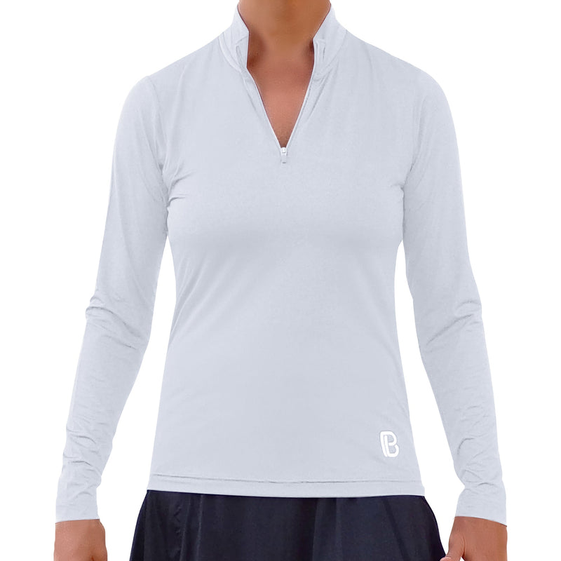 PB 1/4 Zip Long Sleeve Classic White