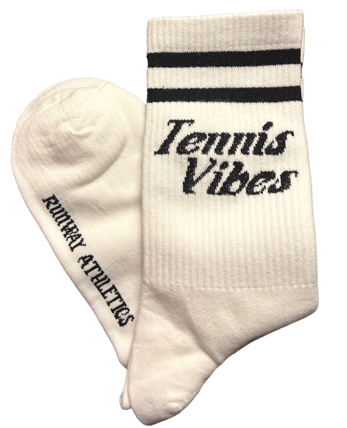 Tennis Vibes Socks - Black/White