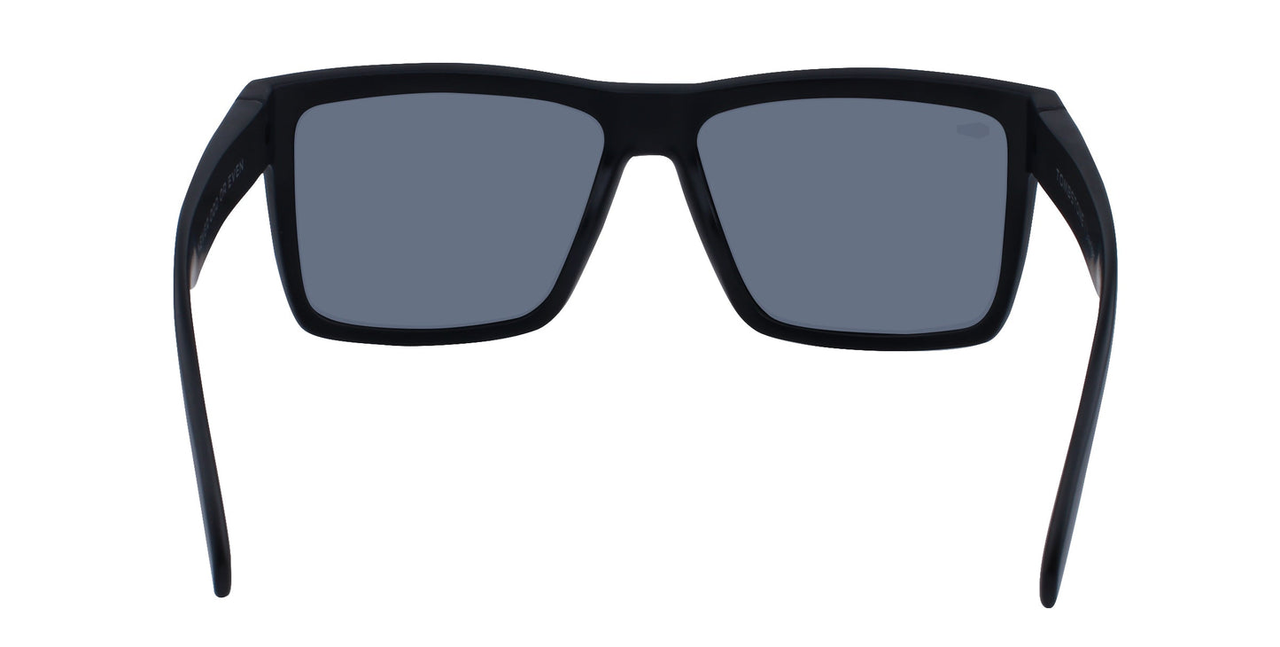The Neven Eyewear Ace sunglasses are black, rectangular shades with thick straight frames, wide arms, and polarized UV400 dark lenses. Viewed from the front against a plain white background.