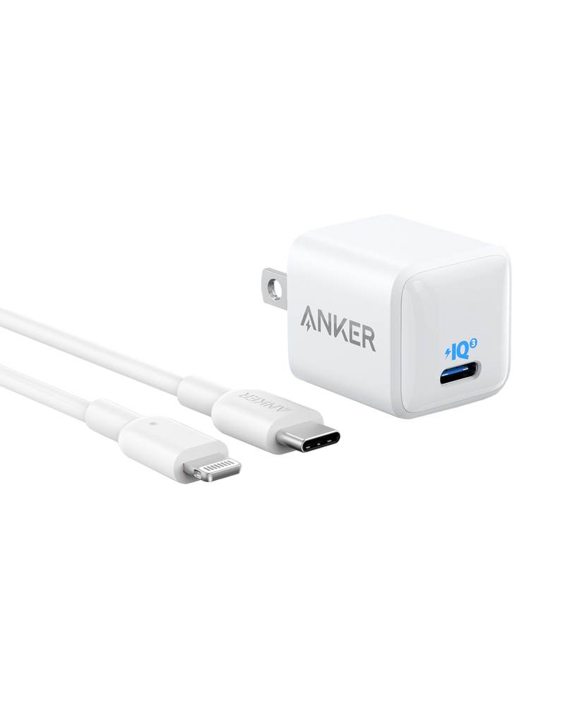 Anker 511 Charger (Nano) with USB-C to Lightning Cable