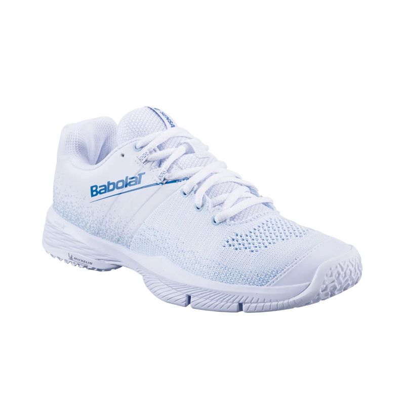 Babolat Sensa White/ Cool Blue Women Padel Shoes