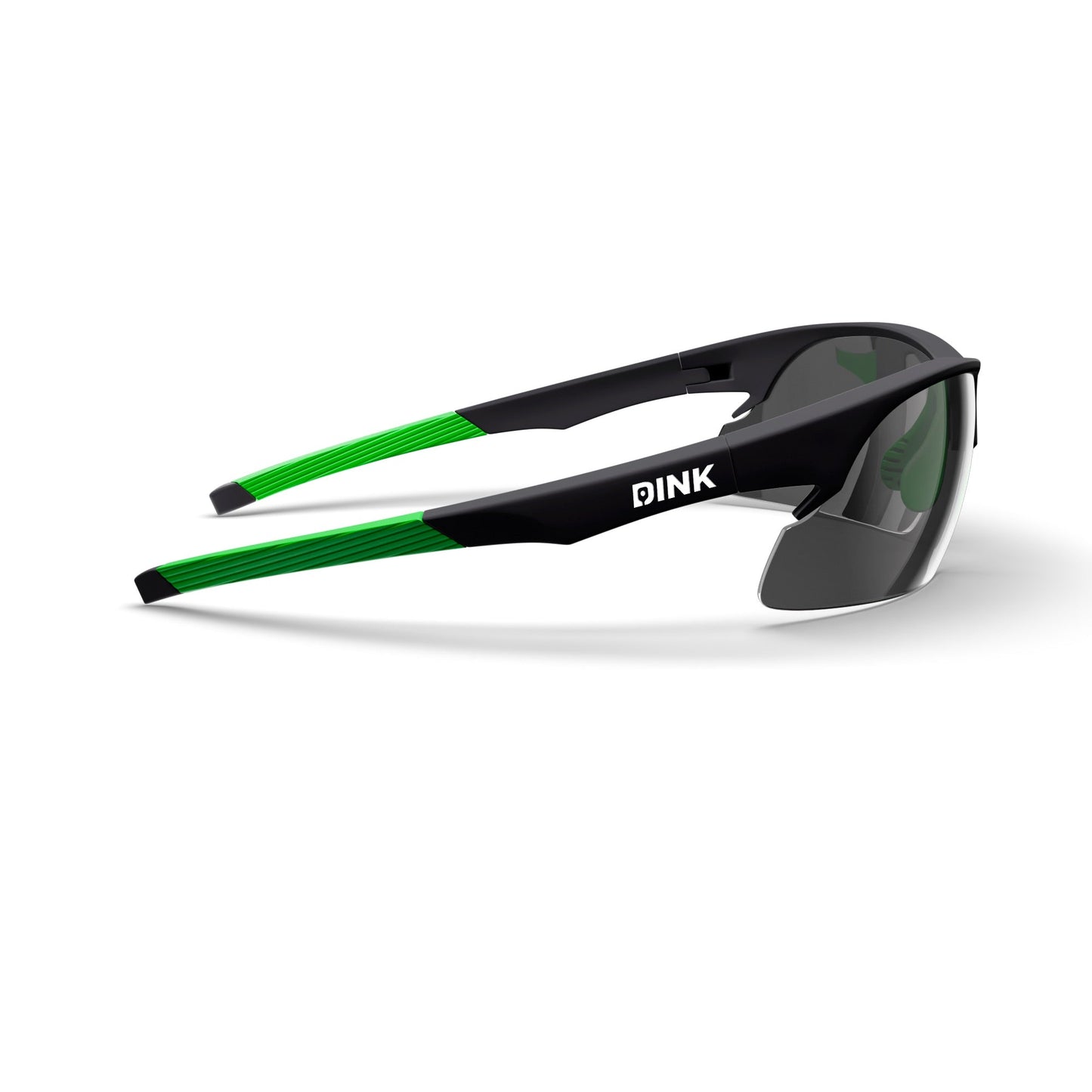 The Daytona Sunglasses - Black Green by Dink Eyewear offer a lightweight frame, ideal for players seeking stylish and comfortable pickleball sunglasses.