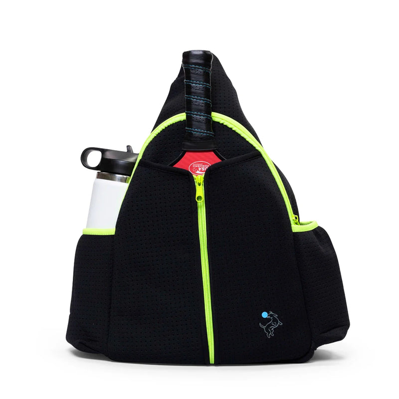 Pickleball Sling Bag - Black (Personalization Available)